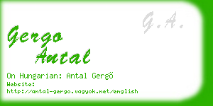 gergo antal business card