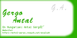 gergo antal business card